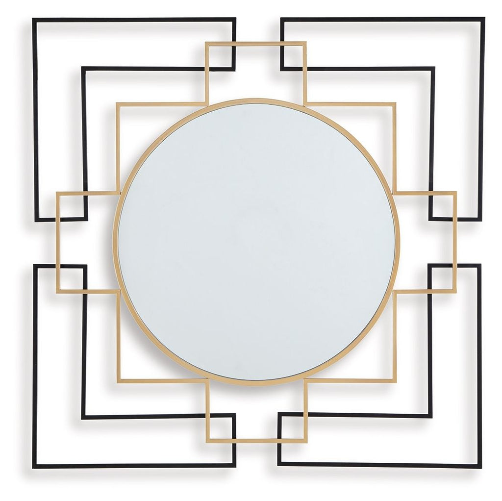 Oceanal - Accent Mirror - Black / Gold Finish by Unique Piece Furniture