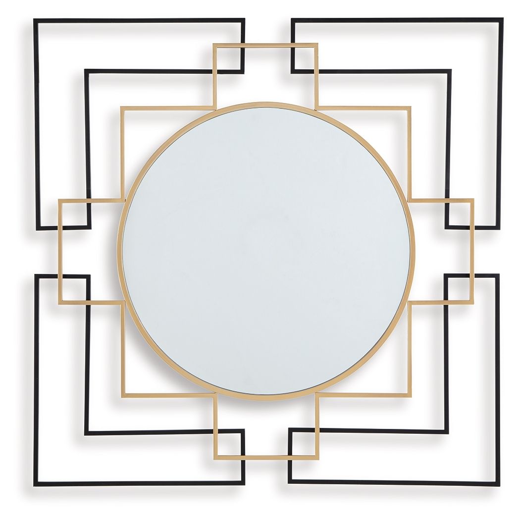 Oceanal - Accent Mirror - Black / Gold Finish by Unique Piece Furniture