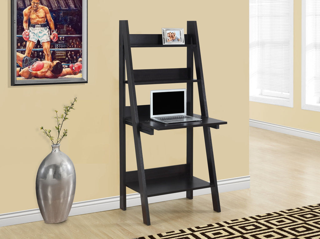 Computer Desk For Home Office, Laptop, Leaning, Storage Shelves by Unique Piece Furniture