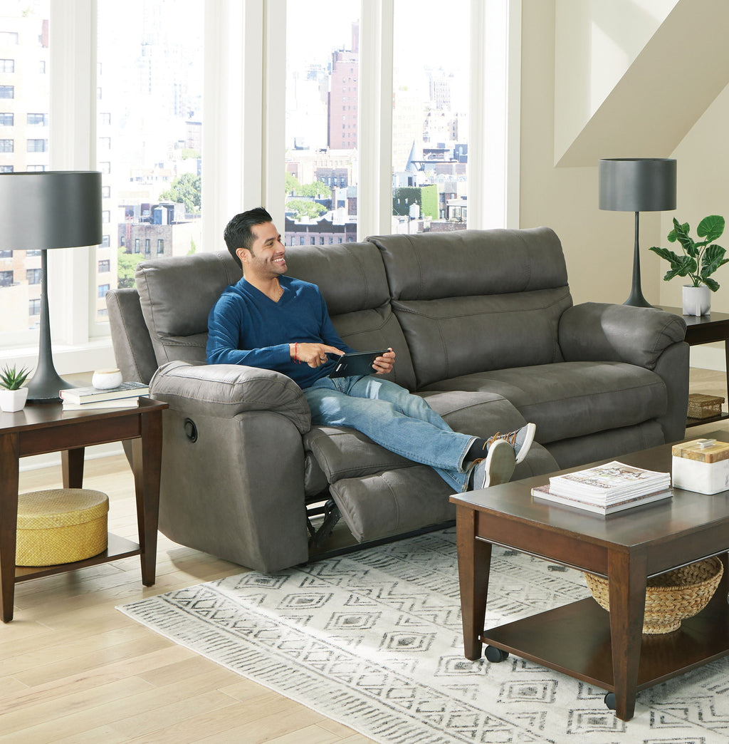 Atlas - Reclining Sofa - Charcoal by Unique Piece Furniture
