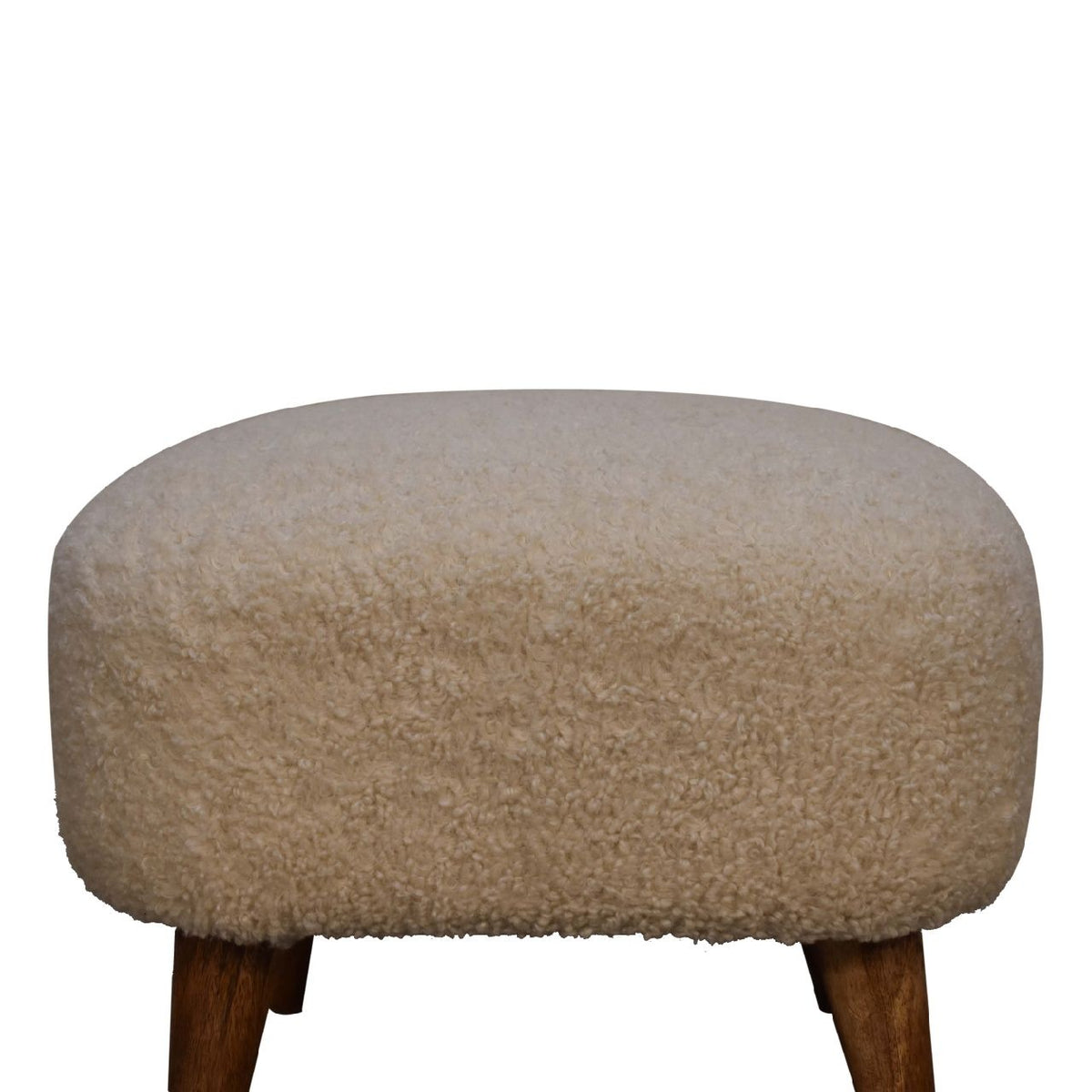 Square Footstool - Cream by Unique Piece Furniture