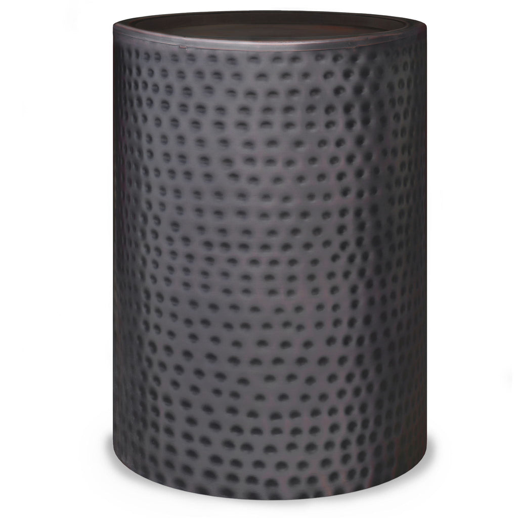 Corbin - Hammered Metal Side Table by Unique Piece Furniture
