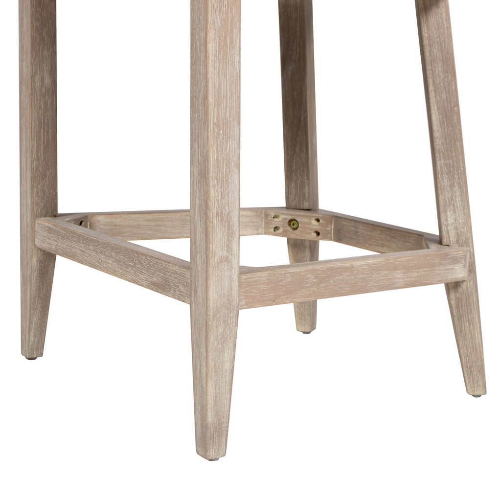 Newport - Coastal Curved Back Upholstered Counter Stool - Two Tone Neutral Gray by Unique Piece Furniture