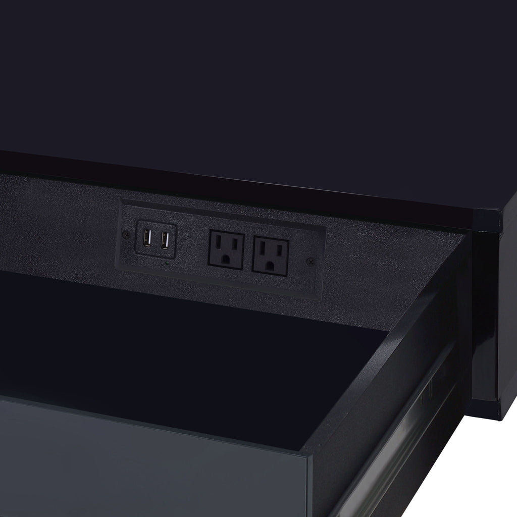 Coleen - High Gloss Writing Desk With USB by Unique Piece Furniture