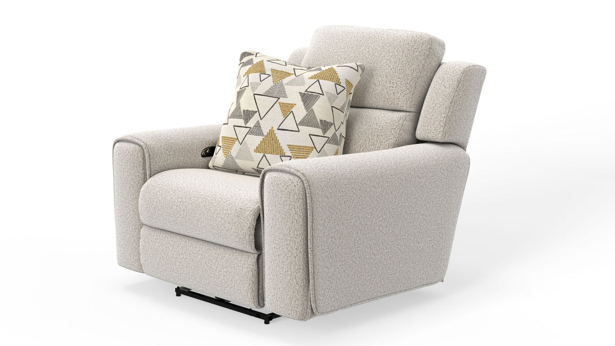 Micah - Power Headrest Power Deep Seat Lay Flat Recliner - Oatmeal by Unique Piece Furniture