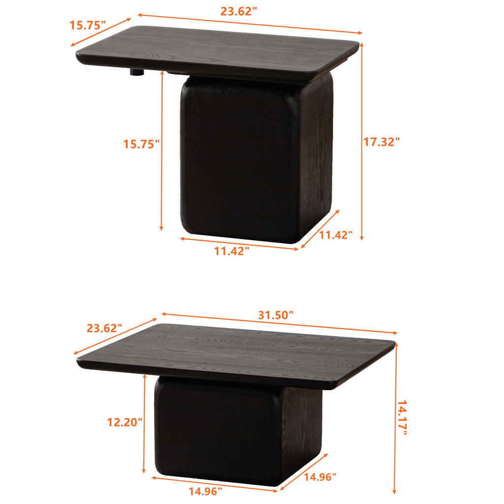 Square Coffee Table Set (Set of 2) by Unique Piece Furniture