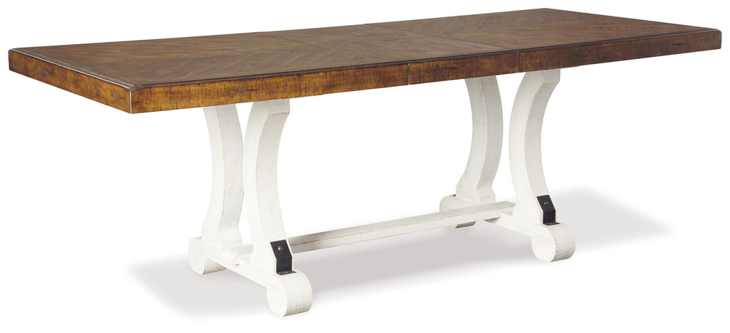 Valebeck - Rectangular Dining Room Table - White / Brown by Unique Piece Furniture
