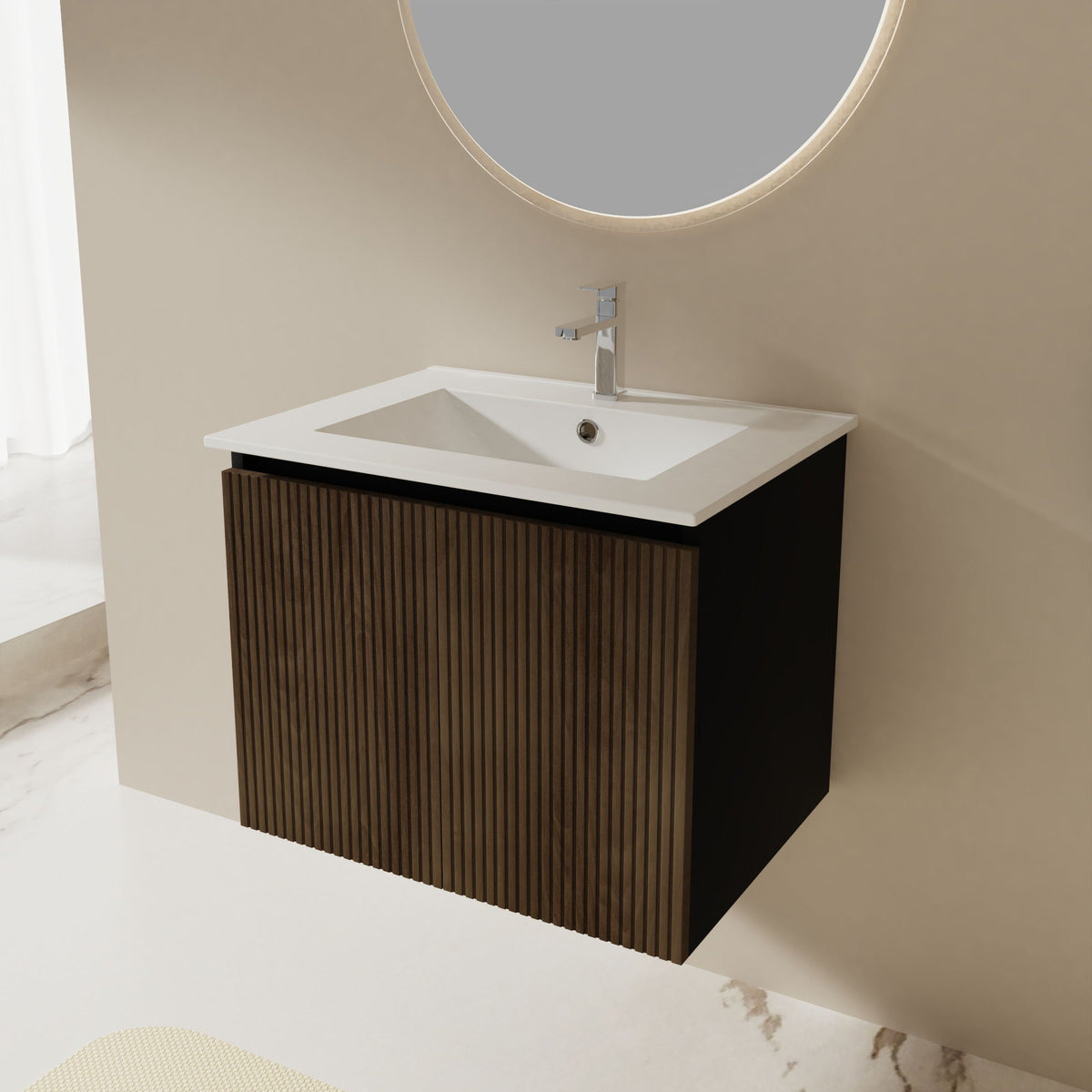 Floating Bathroom Vanity Combo, Towel Rack by Unique Piece Furniture