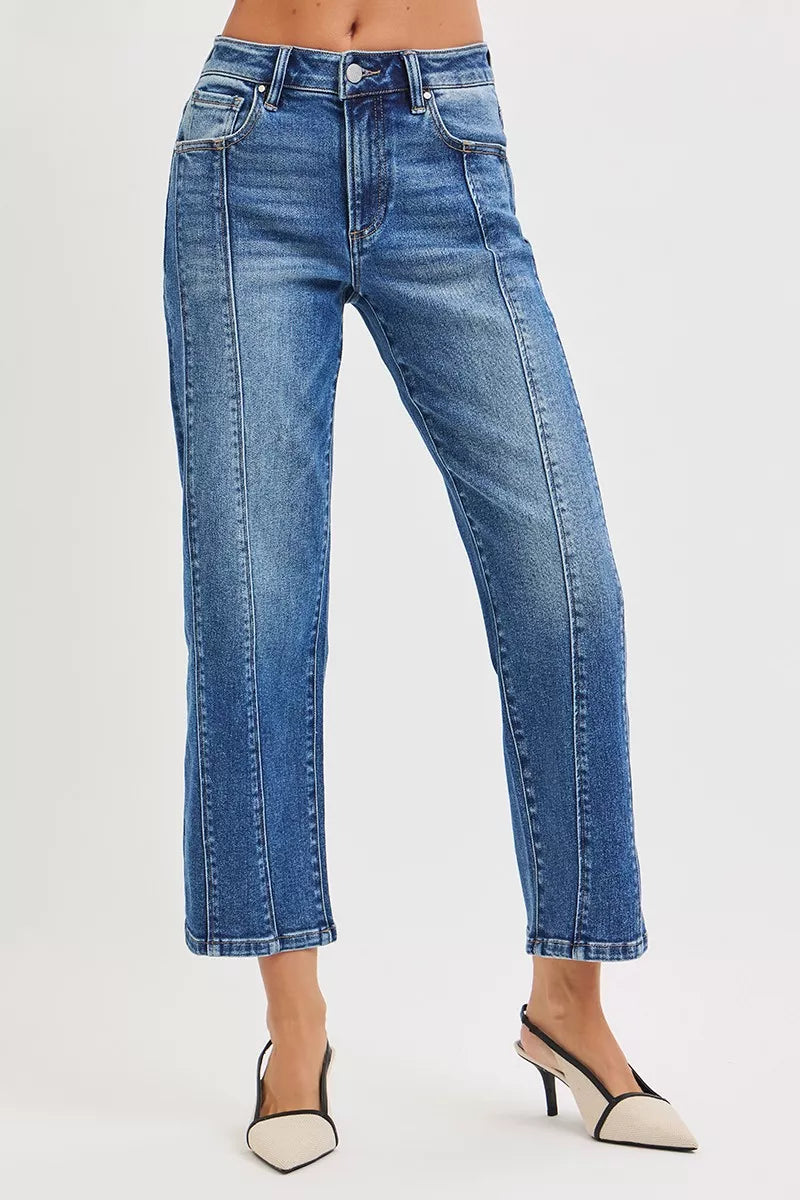 RISEN High Rise Crop Straight Jeans by Simply Love