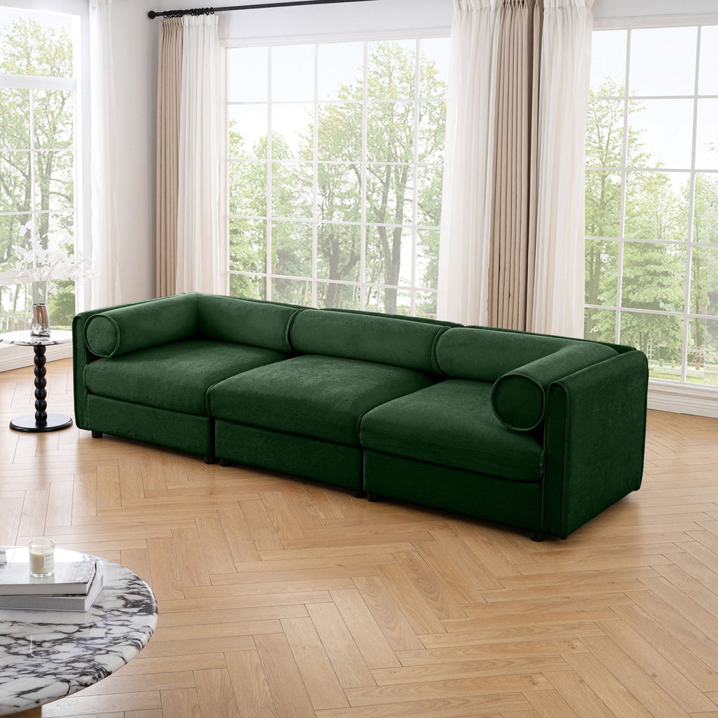 Stylish Sofa With Storage Seat And Cylindrical Backrest by Unique Piece Furniture