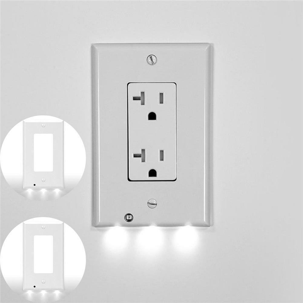 Outlet Cover with Built-In LED Night Light - 2 Styles by Infinite Basics