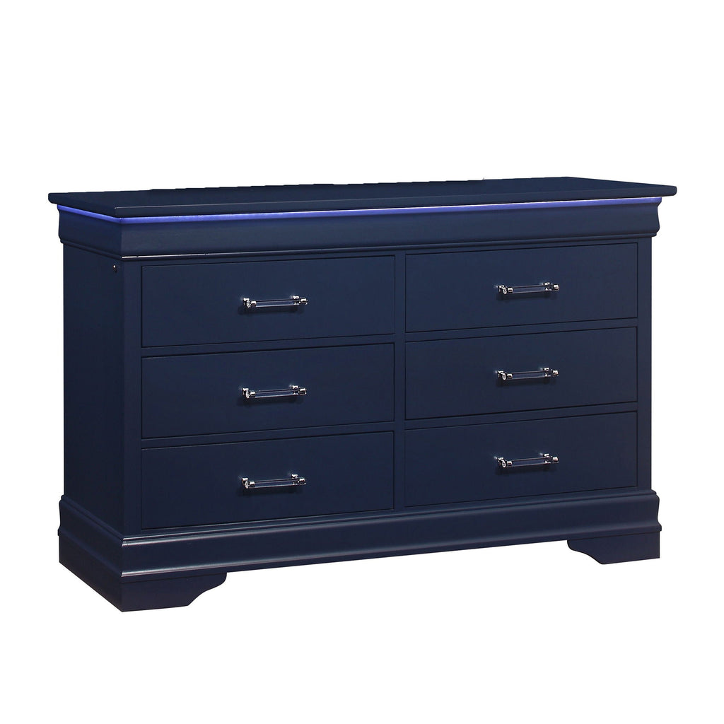Charlston - 5 Piece Bedroom Set With LED Headboard by Unique Piece Furniture