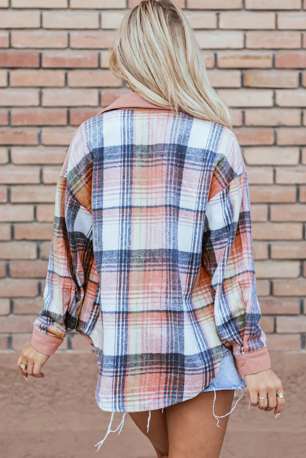 Plaid Button Up Long Sleeve Shacket by Wild and Free Boutique