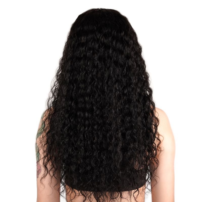 Deep Wave 13x4 Transparent Lace Front Human Hair Wig by Private Label