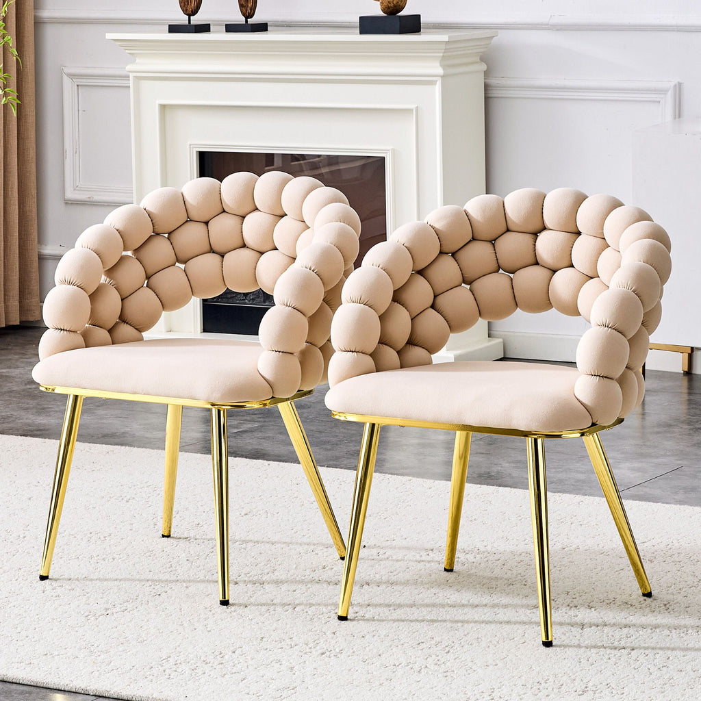 Puffy Bubble, Ball Chain Chairs For Dining Room (Set of 2) by Unique Piece Furniture