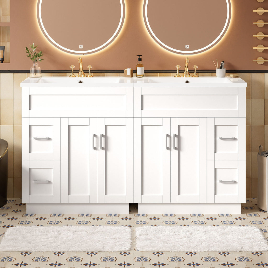 Bathroom Vanity With 2 Doors, 2 Drawers, Adjustable Shelf, Hidden Slides & Soft Close Hinges by Unique Piece Furniture