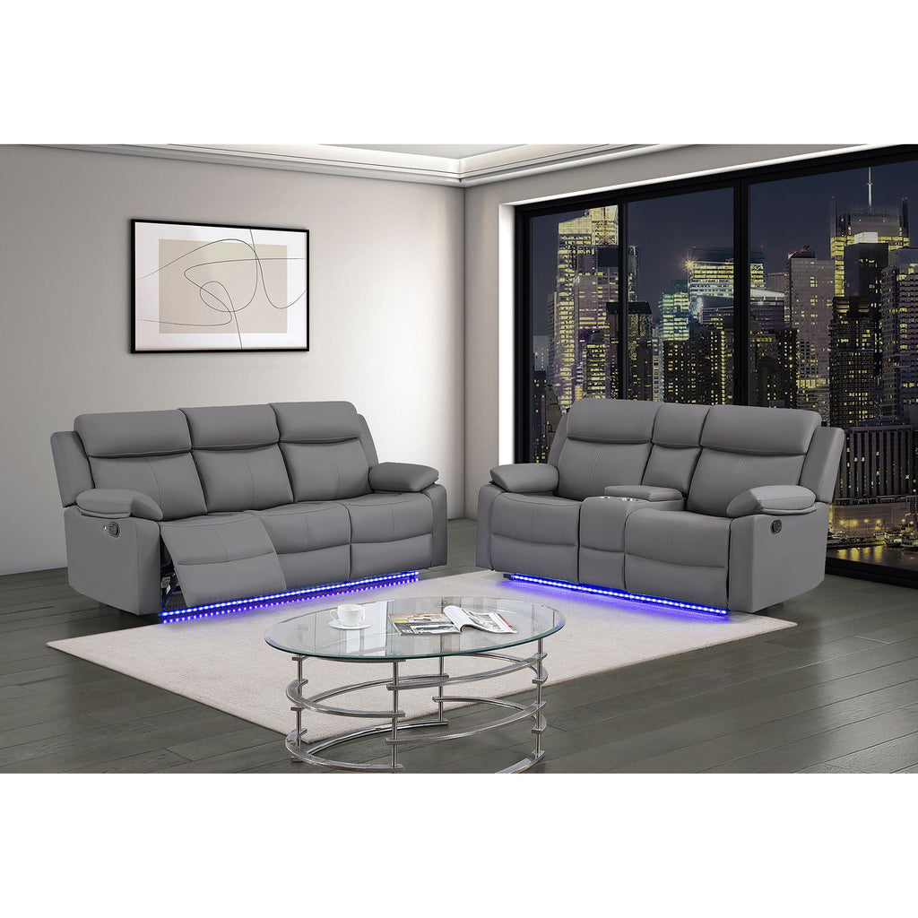 Blanche - Console Reclining Loveseat With LED Lights And Speakers by Unique Piece Furniture