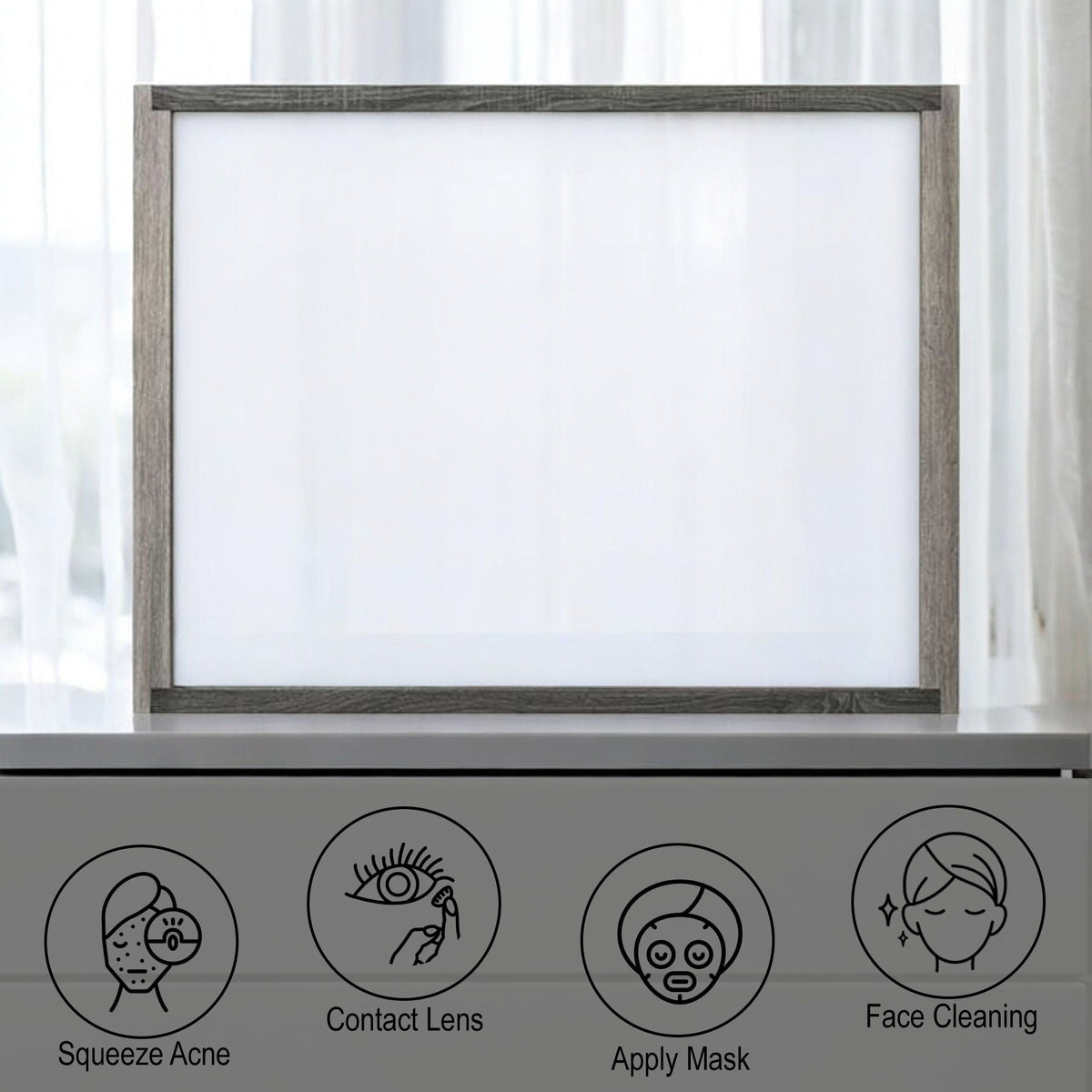 Jehoram - Mirror - Gray by Unique Piece Furniture