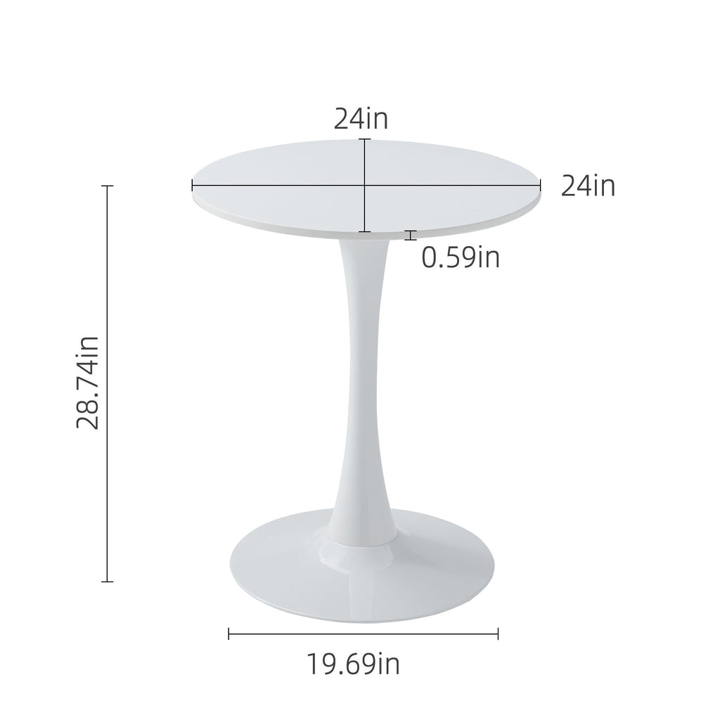 Round Dining Table With Tulip Style Base by Unique Piece Furniture