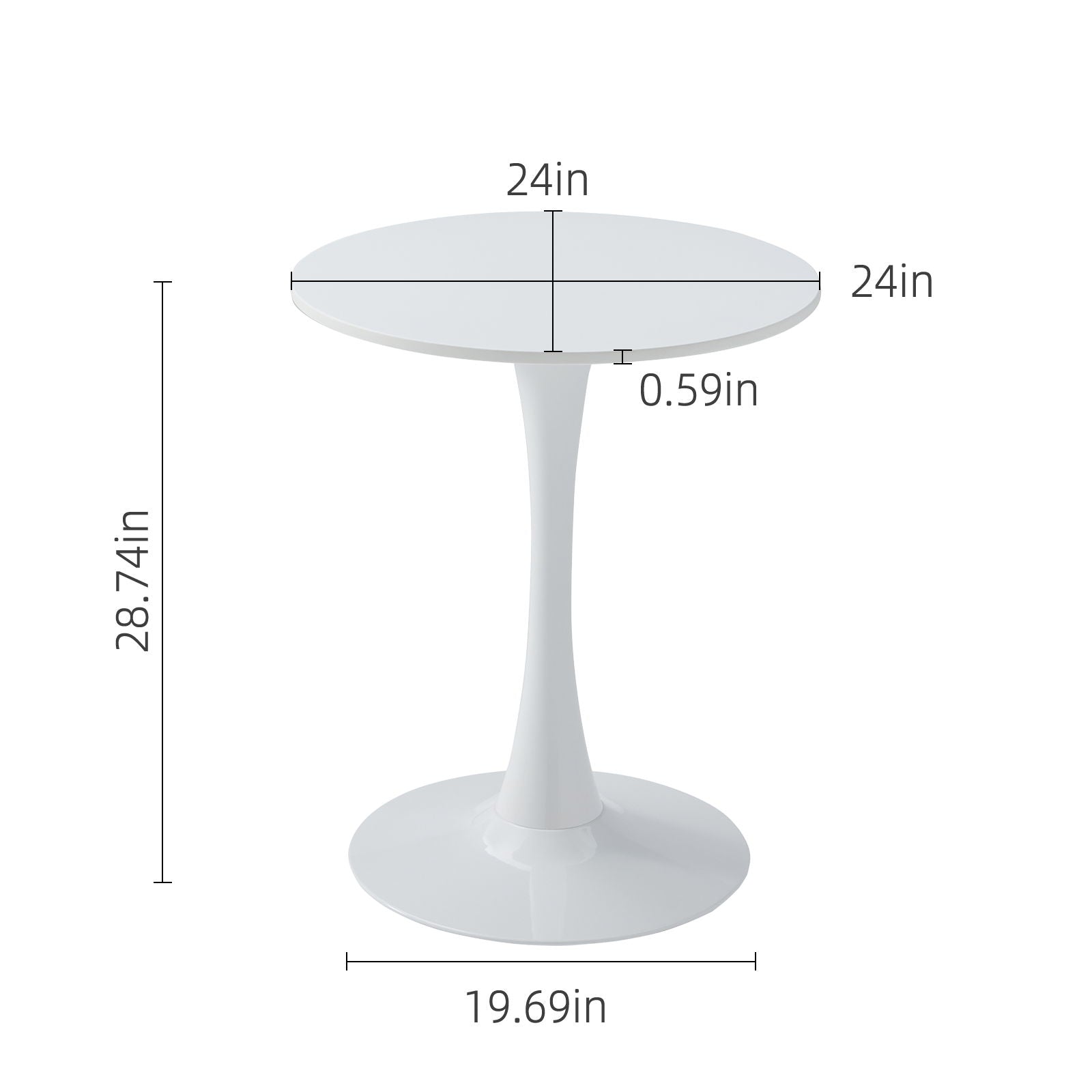 Round Dining Table With Tulip Style Base by Unique Piece Furniture