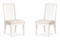 Willowbrook - Upholstered Side Chair With Wood Slat Back (Set of 2) - Egg Shell White by Unique Piece Furniture
