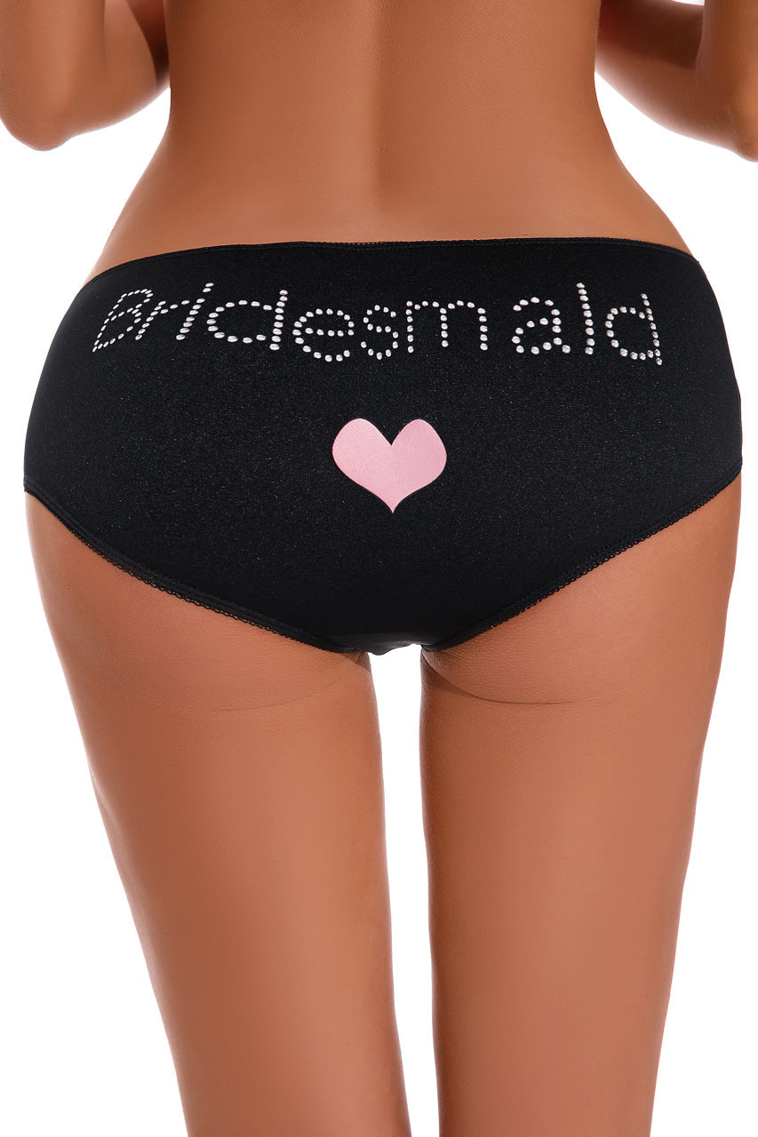 Rhinestone Bridesmaid Boy Shorts Panties by 3wishes.com