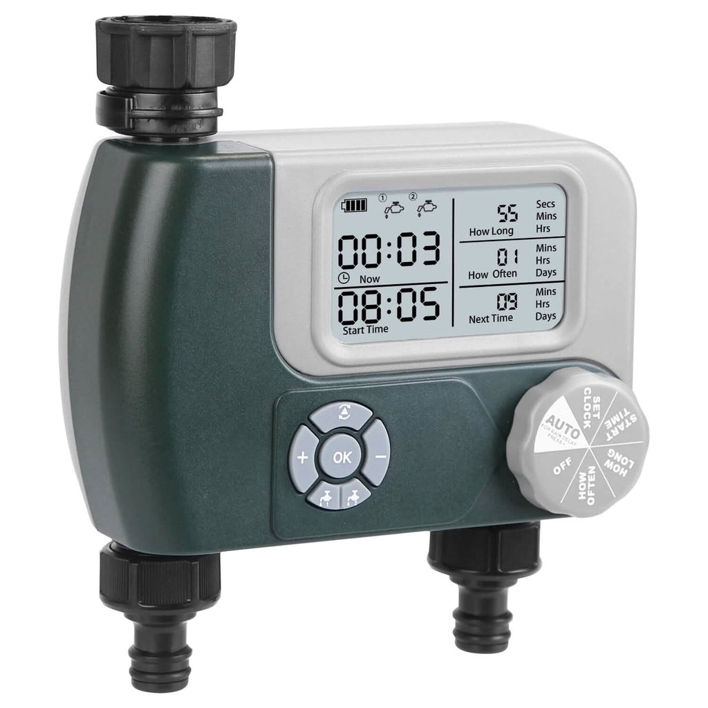 Digital Programmable Sprinkler Timer with 2 Outlet Zones by DailySale