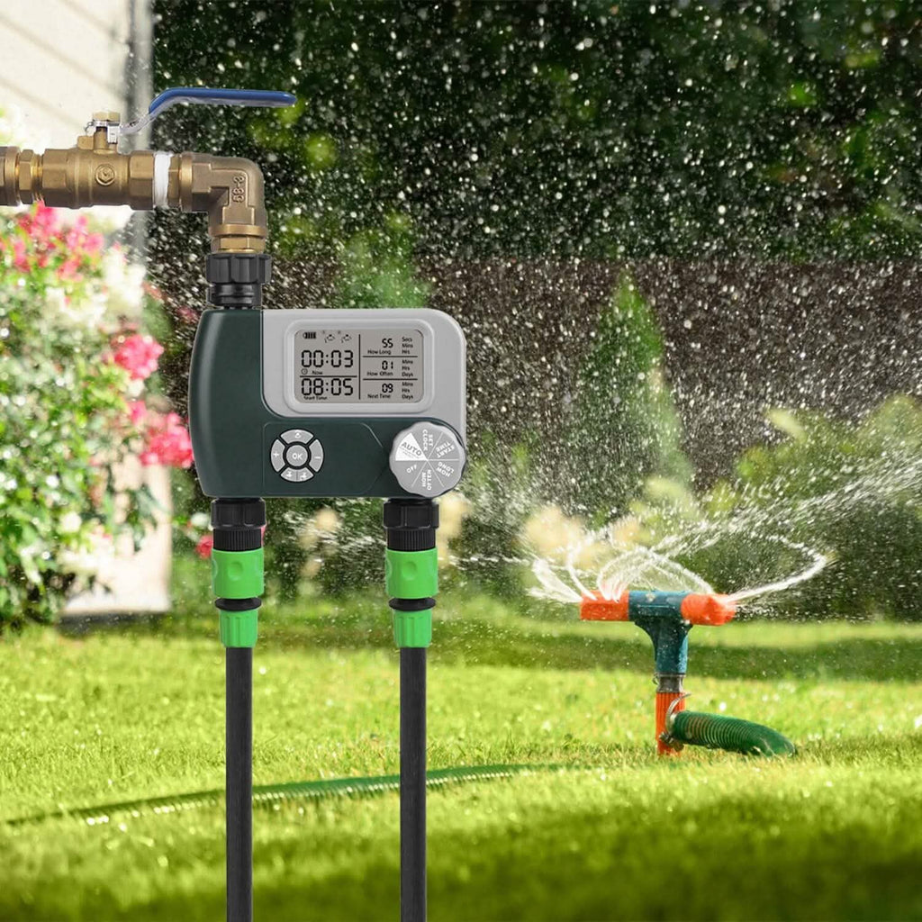Digital Programmable Sprinkler Timer with 2 Outlet Zones by DailySale