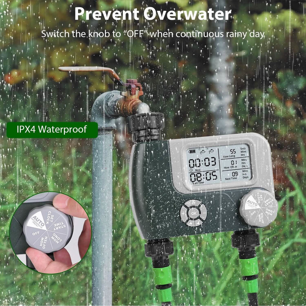 Digital Programmable Sprinkler Timer with 2 Outlet Zones by DailySale
