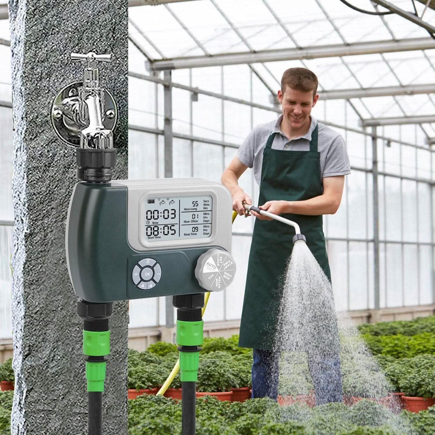 Digital Programmable Sprinkler Timer with 2 Outlet Zones by DailySale