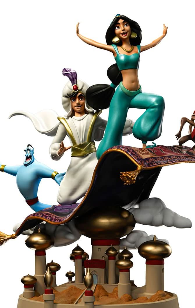 Statue Aladdin and Jasmine Deluxe - Disney 100th - Aladdin - Art Scale 1/10 - Iron Studios by Iron Studios Collectibles Store
