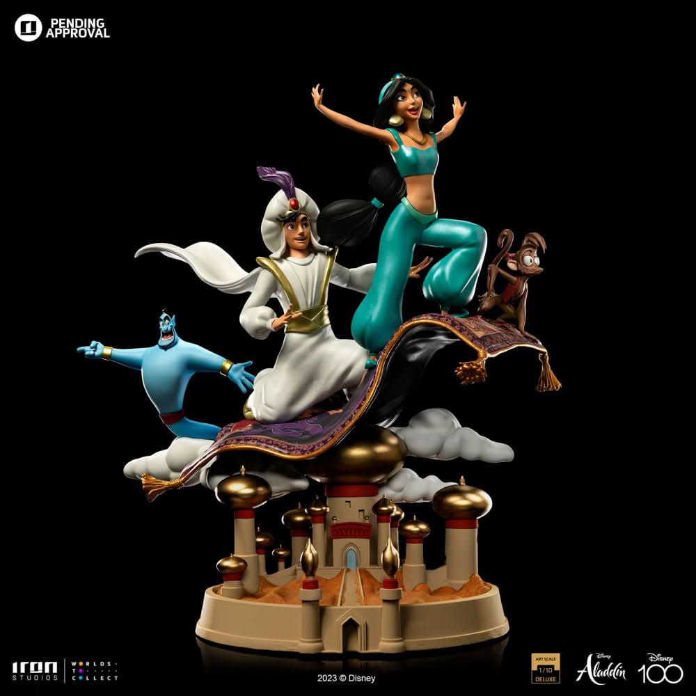 Statue Aladdin and Jasmine Deluxe - Disney 100th - Aladdin - Art Scale 1/10 - Iron Studios by Iron Studios Collectibles Store