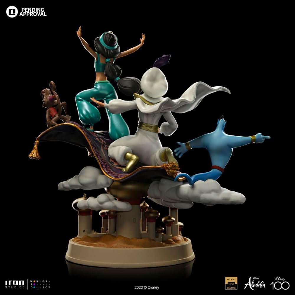 Statue Aladdin and Jasmine Deluxe - Disney 100th - Aladdin - Art Scale 1/10 - Iron Studios by Iron Studios Collectibles Store
