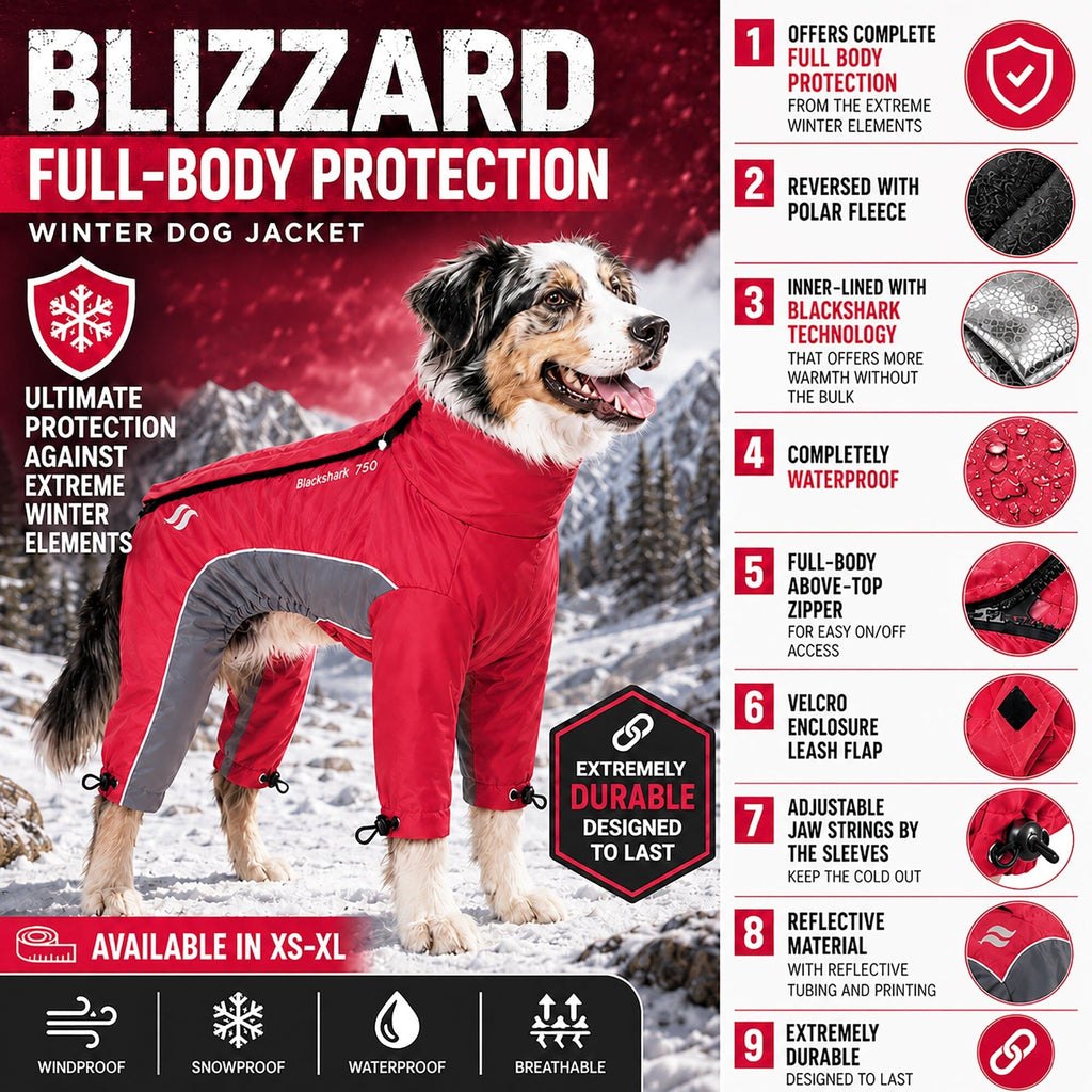 Dog Helios ® Blizzard Full-Bodied Adjustable and 3M Reflective Dog Jacket by Pet Life