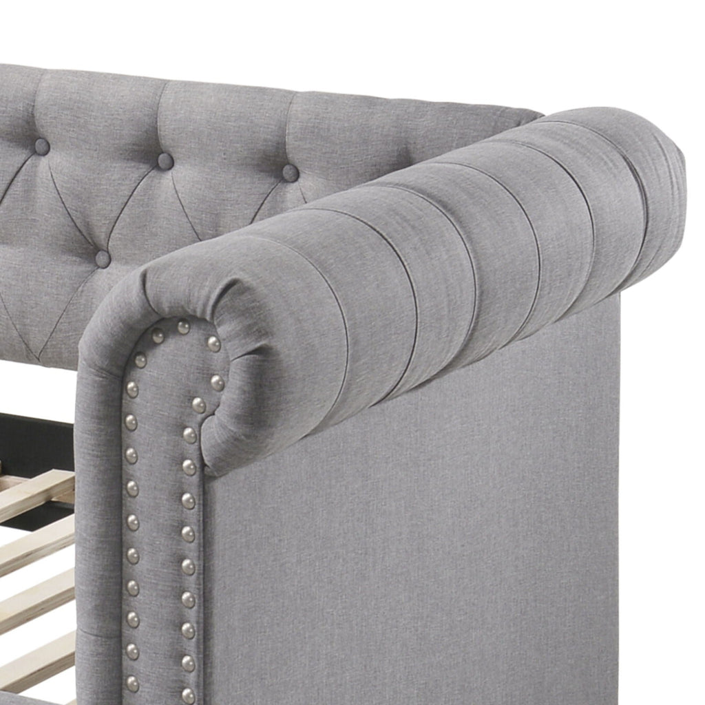 Justice - Twin Daybed With Trundle - Smoke Gray by Unique Piece Furniture