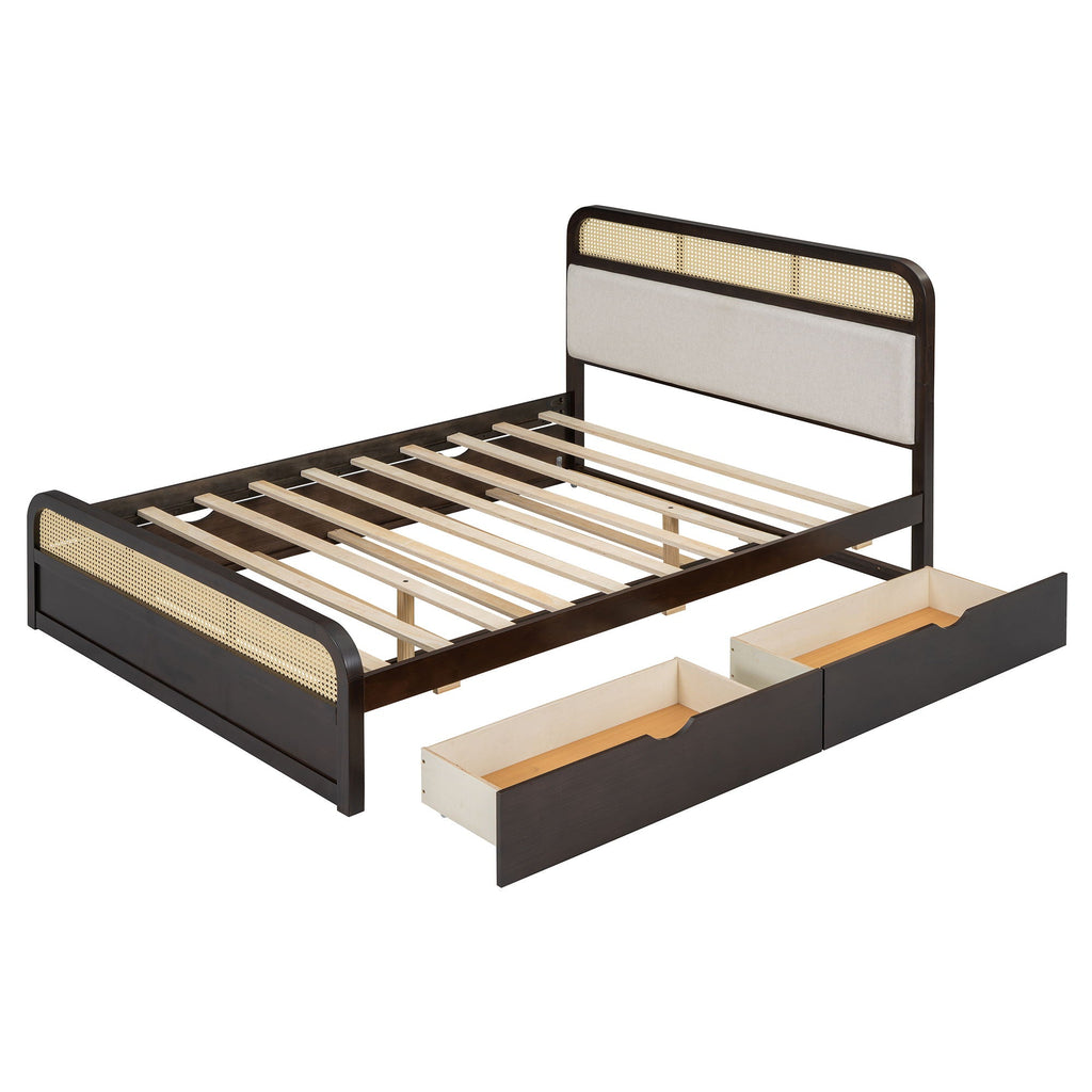 Platform Bed With Trundle And 2 Drawers by Unique Piece Furniture