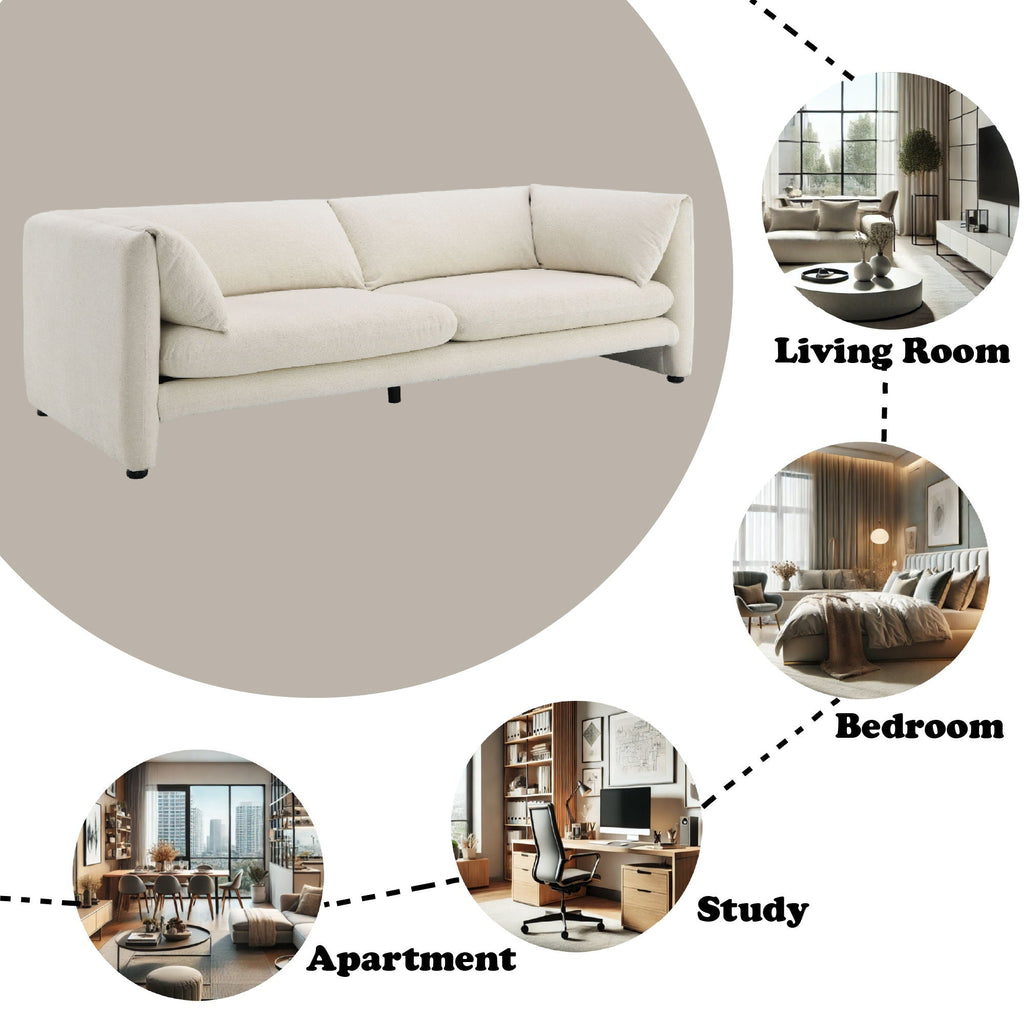 Jaeda - Boucle Sofa - Beige by Unique Piece Furniture