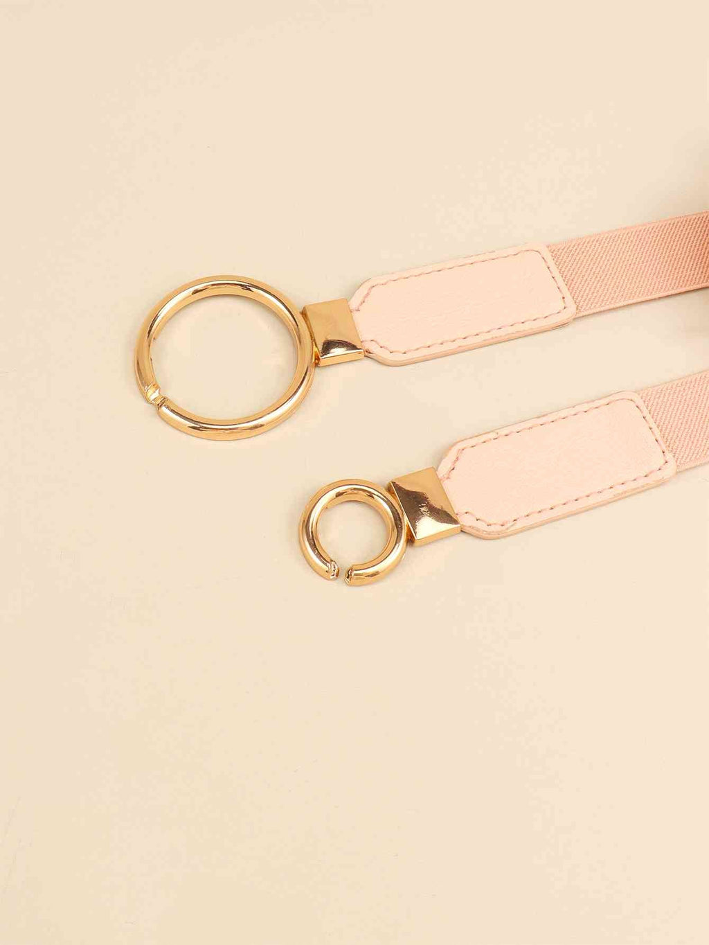 ElegantStyle Double Ring Buckle Elastic PU Belt – Adjustable Comfort Fit See size chart under “more details” by The Fashion Celestial