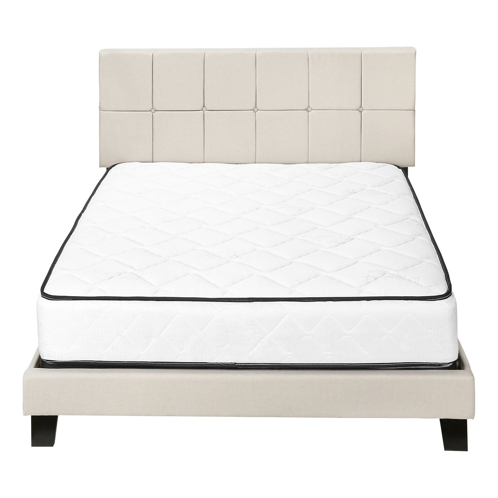 Queen Size Bed, Upholstered, Transitional - Beige by Unique Piece Furniture