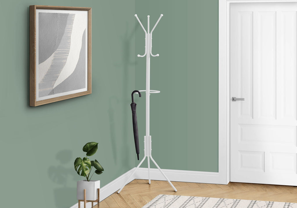 Coat Rack, Hall Tree, Free Standing, Hanging Bar, 6 Hooks, Entryway, Contemporary & Modern by Unique Piece Furniture