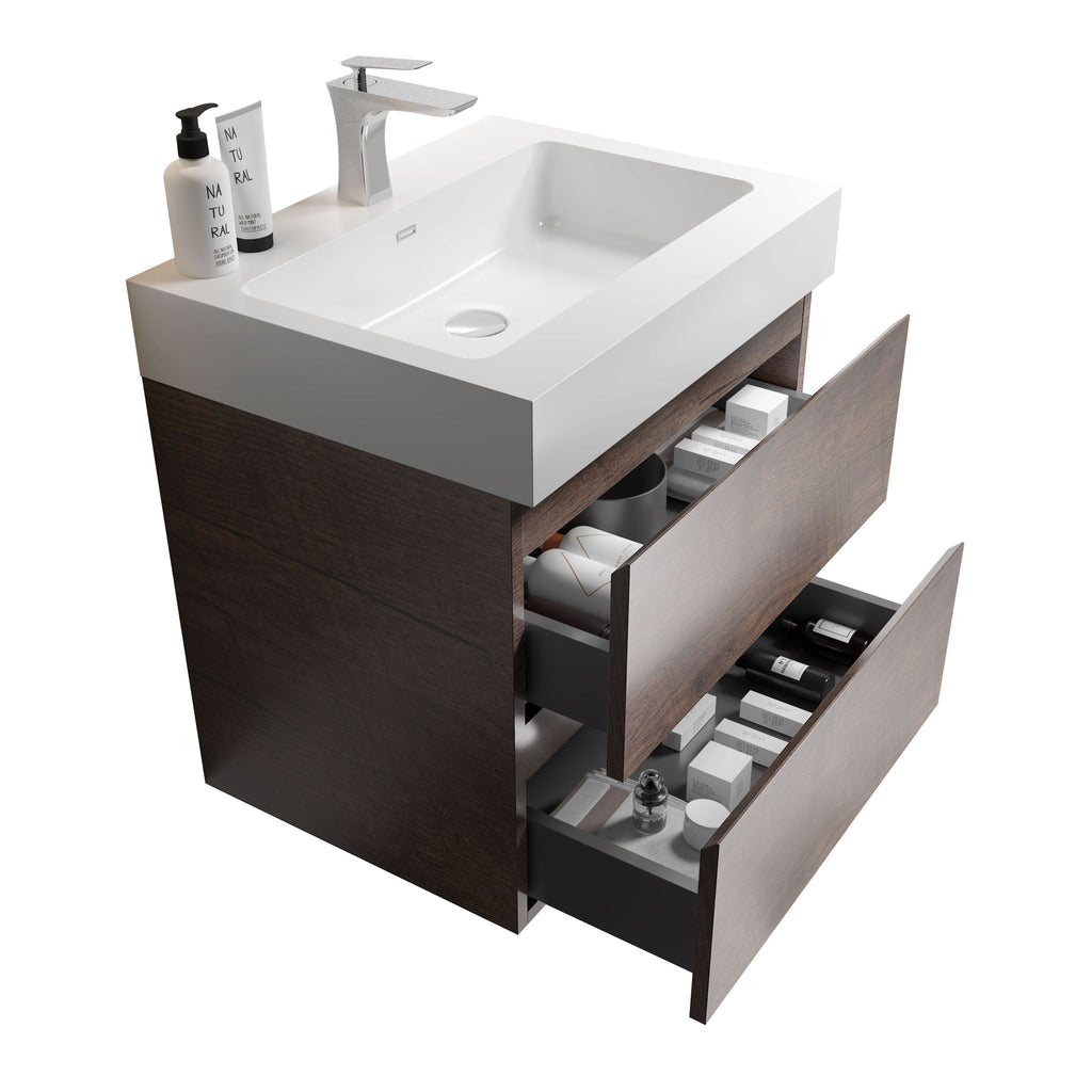 Alice - Bathroom Vanity Wall Mounted With Sink, Large Storage by Unique Piece Furniture