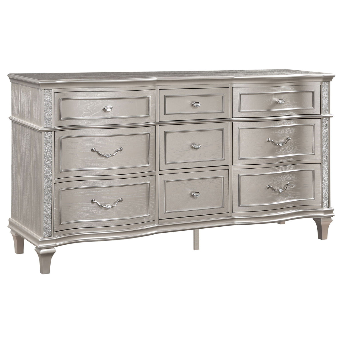 Evangeline 5-piece Eastern King Bedroom Set Silver Oak by Unique Piece Furniture