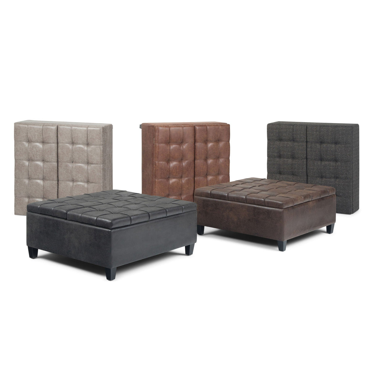 Harrison - Upholstered Coffee Table Storage Ottoman by Unique Piece Furniture