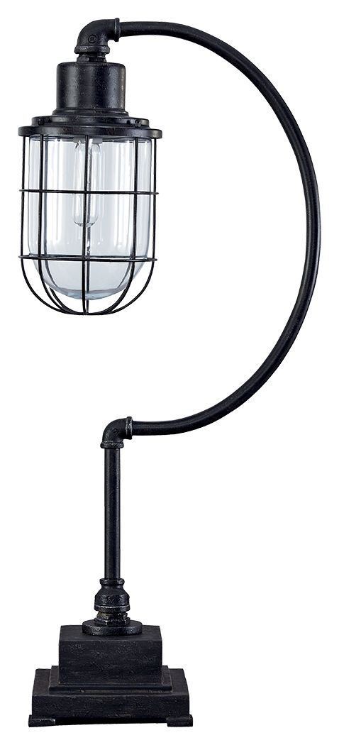 Jae - Metal Desk Lamp - Antique Black by Unique Piece Furniture