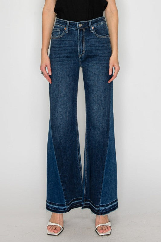 AT2005WDM - HIGH RISE FLARE JEANS by The Diamond Empire LLC
