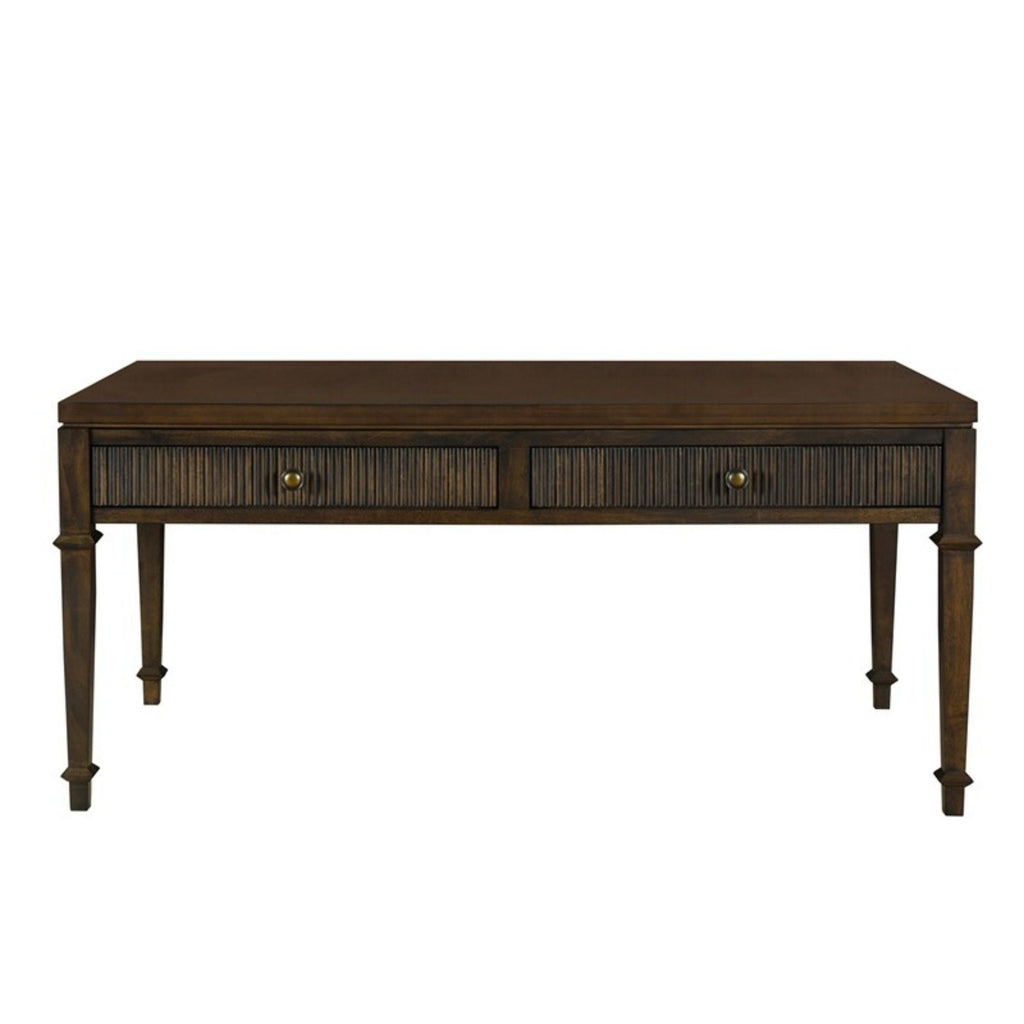 Fluted - 2 Drawer Coffee Table - Brown by Unique Piece Furniture