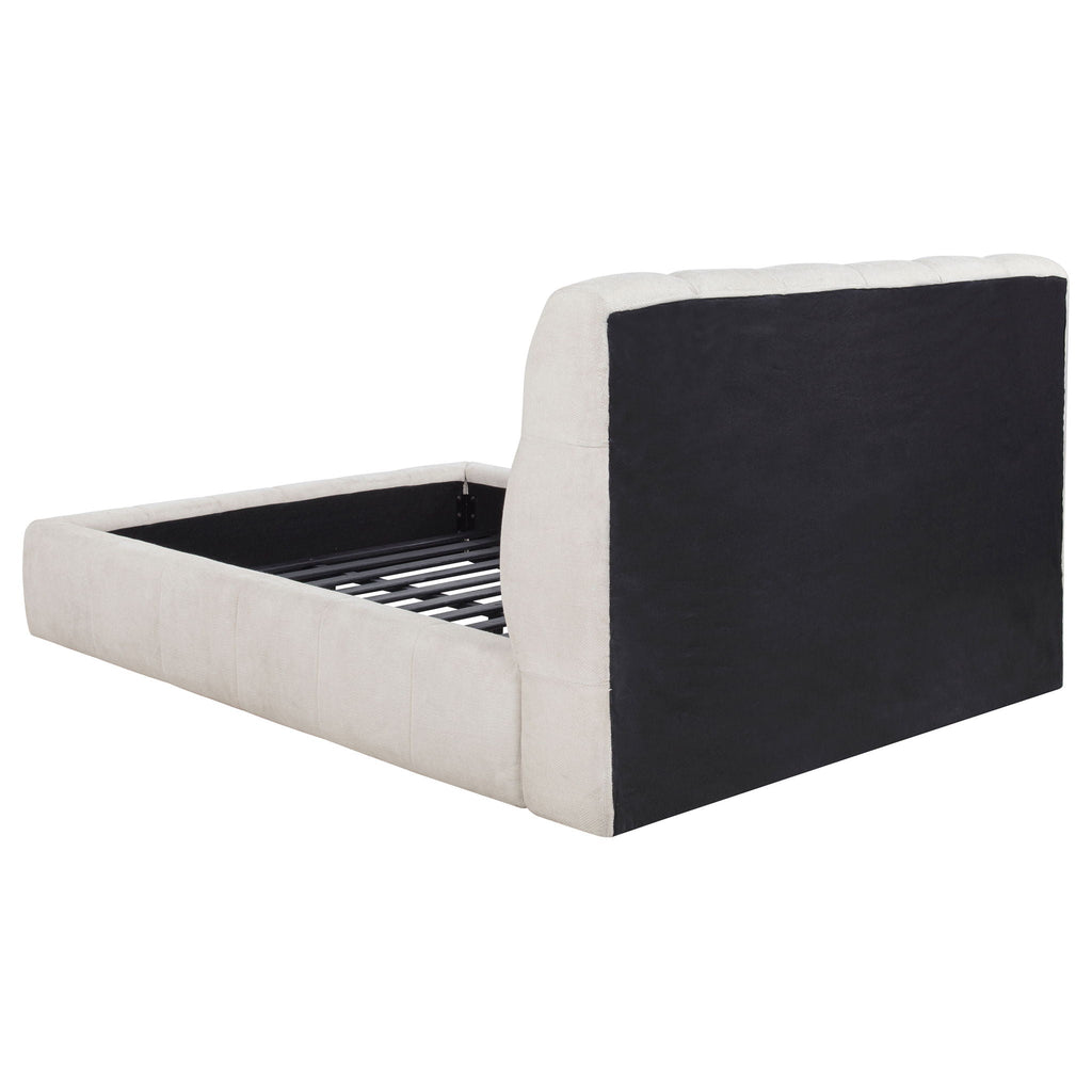 Nollet 48-inch Upholstered Queen Panel Platform Bed Cream by Unique Piece Furniture
