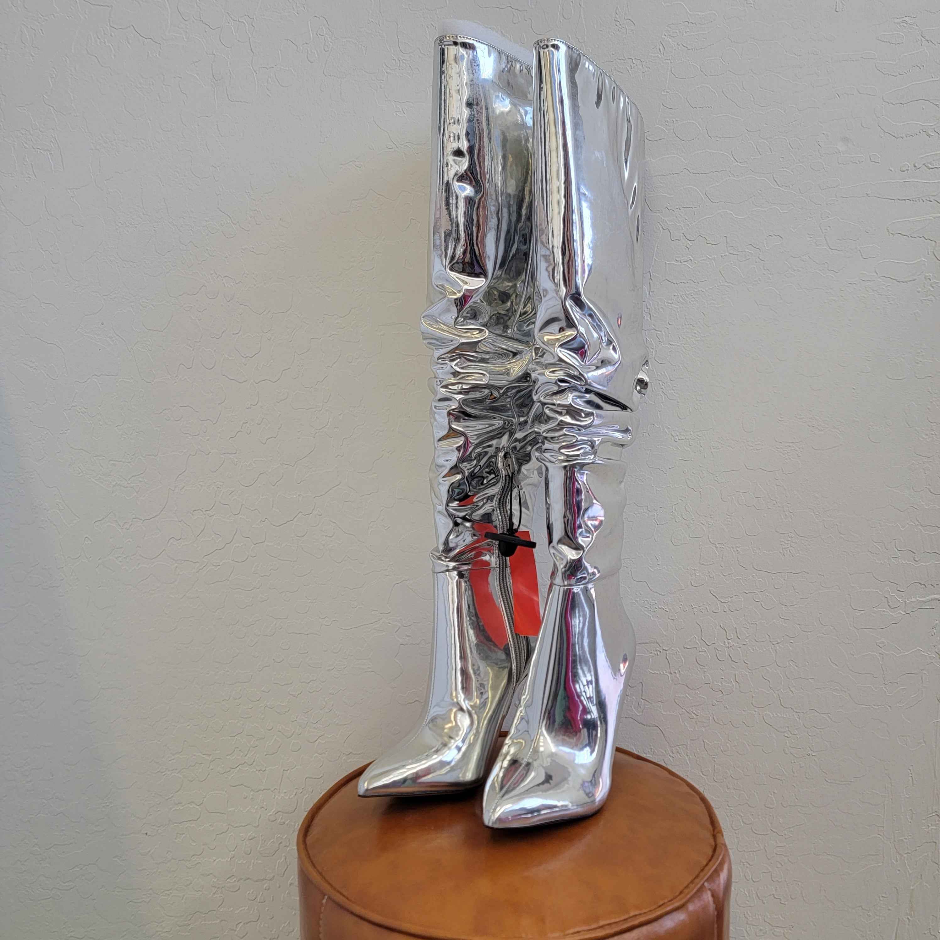 INC Silver Boots Sz 7.5 by Sweet Repeats