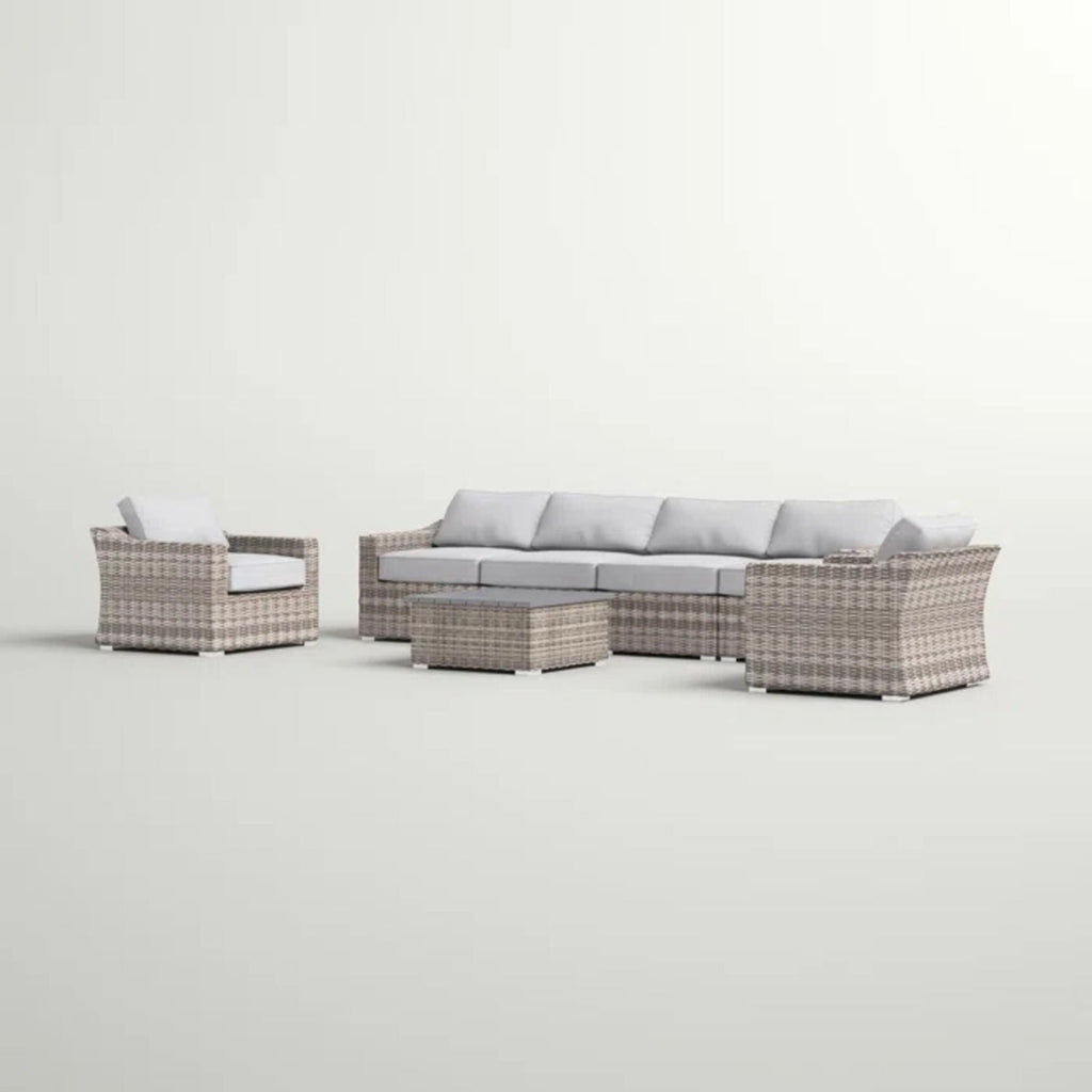 Stylish Sofa Seating Group With Cushions Perfect For Outdoor Gatherings by Unique Piece Furniture