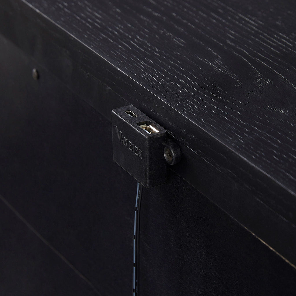 3 Drawer Nightstand With USB - Black by Unique Piece Furniture